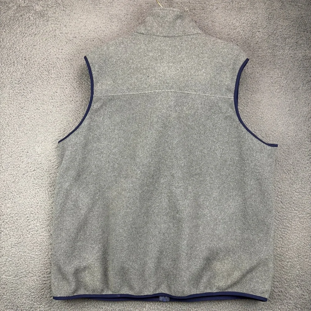 Patagonia Synchilla Fleece Vest Mens XXL Gray Natural Light Beer Logo Full Zip‎